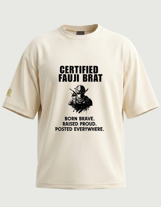 The Fauji Brat Oversized Tee - Born Brave