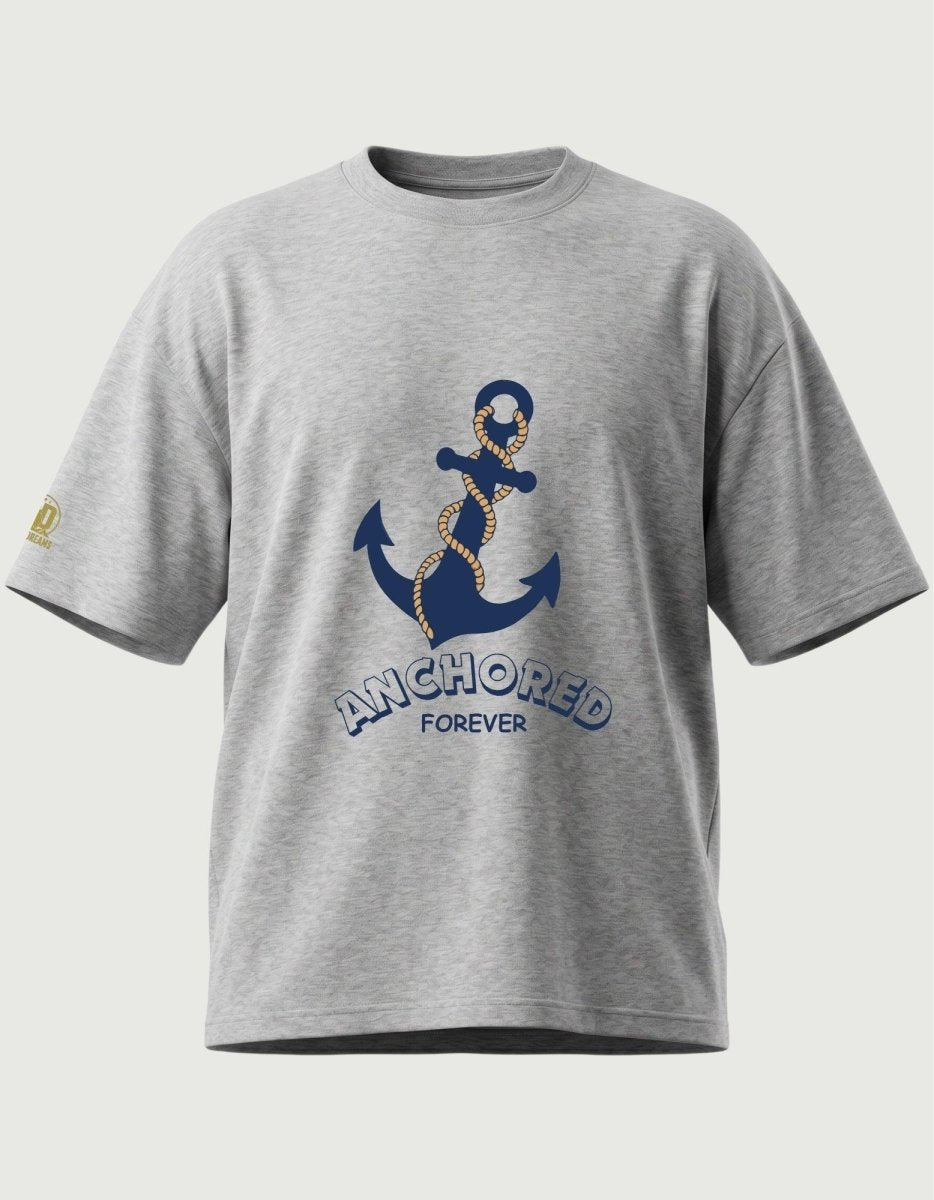 The Anchored Forever Oversized Tee - Olive Dreams