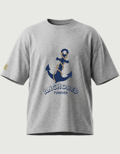 The Anchored Forever Oversized Tee - Olive Dreams