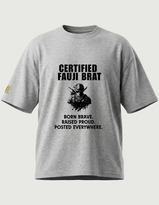 The Fauji Brat Oversized Tee - Born Brave