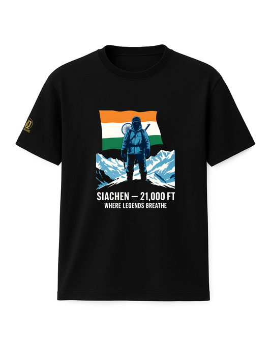 The Siachen Tee - 21,000 Ft Edition