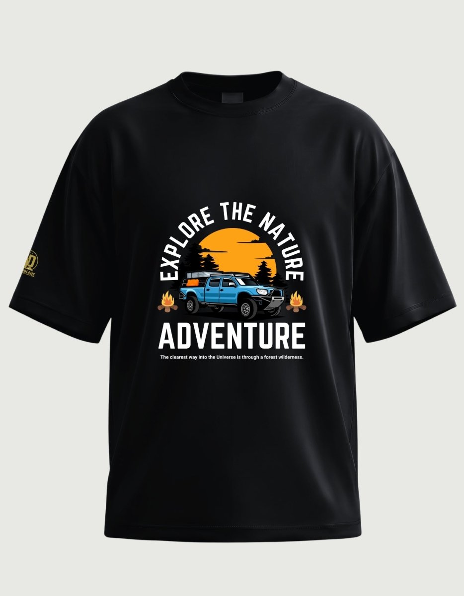 Explore the Nature Adventure Oversized Tee - Olive Dreams