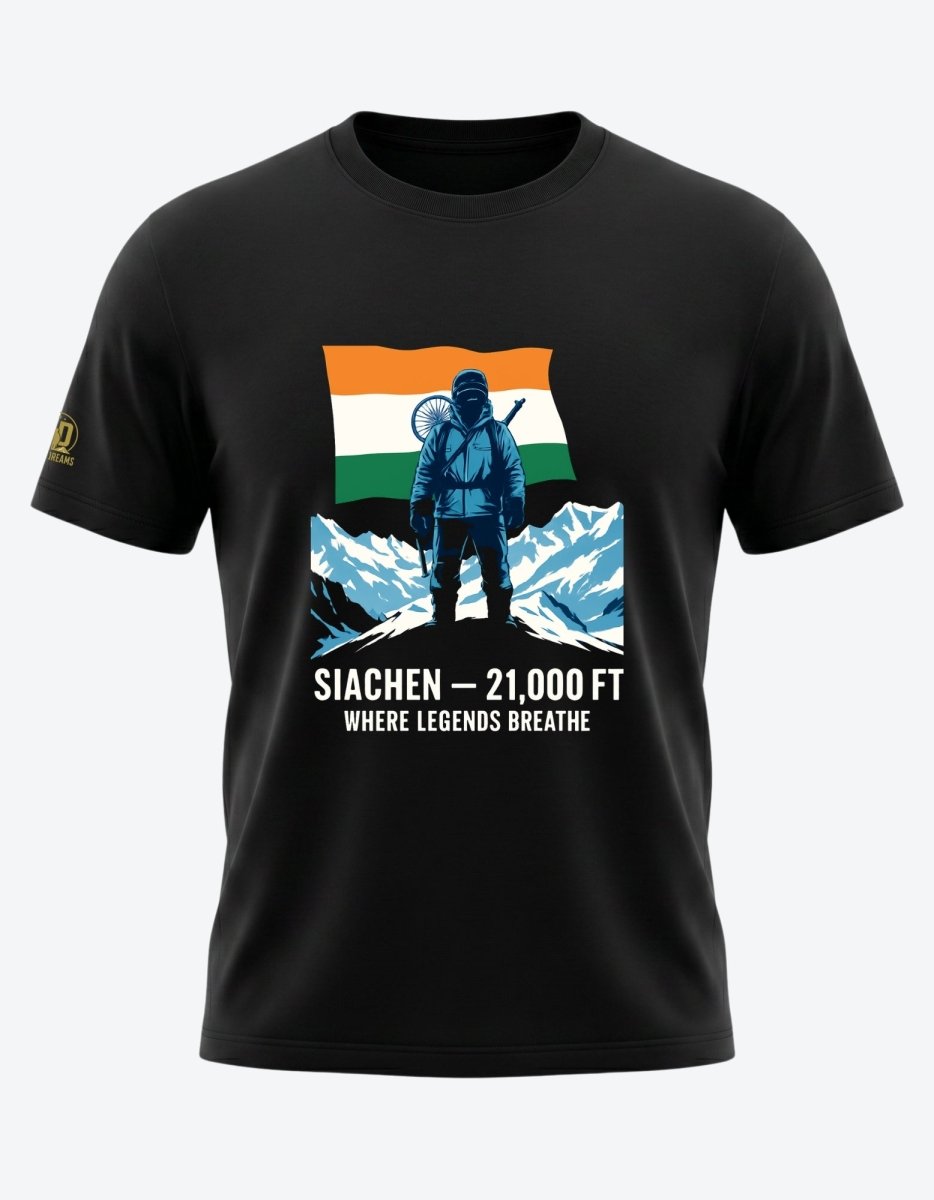 Siachen T-Shirt – 21,000 Ft Edition - Olive Dreams