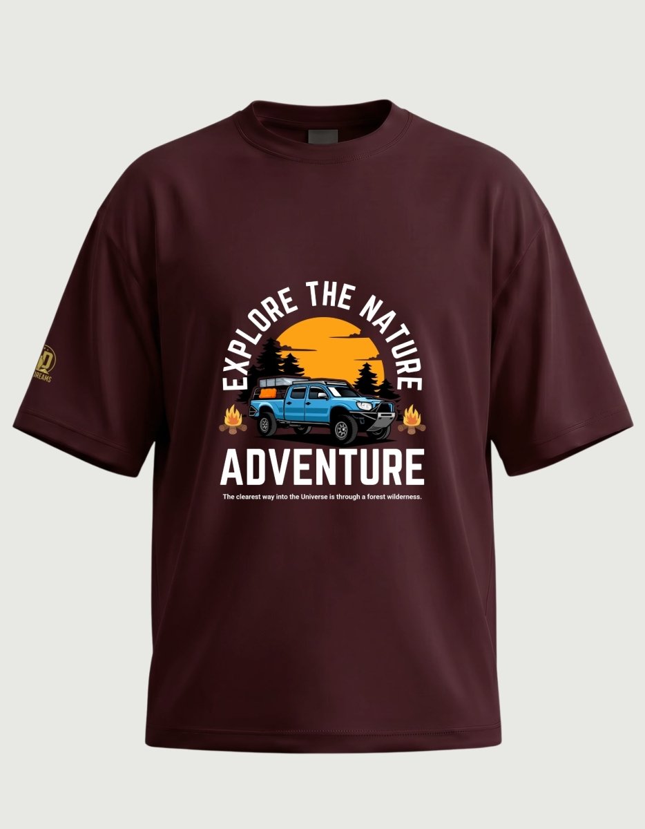 Explore the Nature Adventure Oversized Tee - Olive Dreams