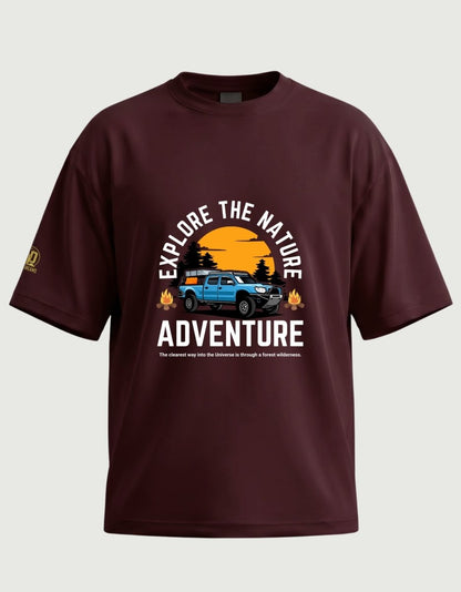 Explore the Nature Adventure Oversized Tee - Olive Dreams