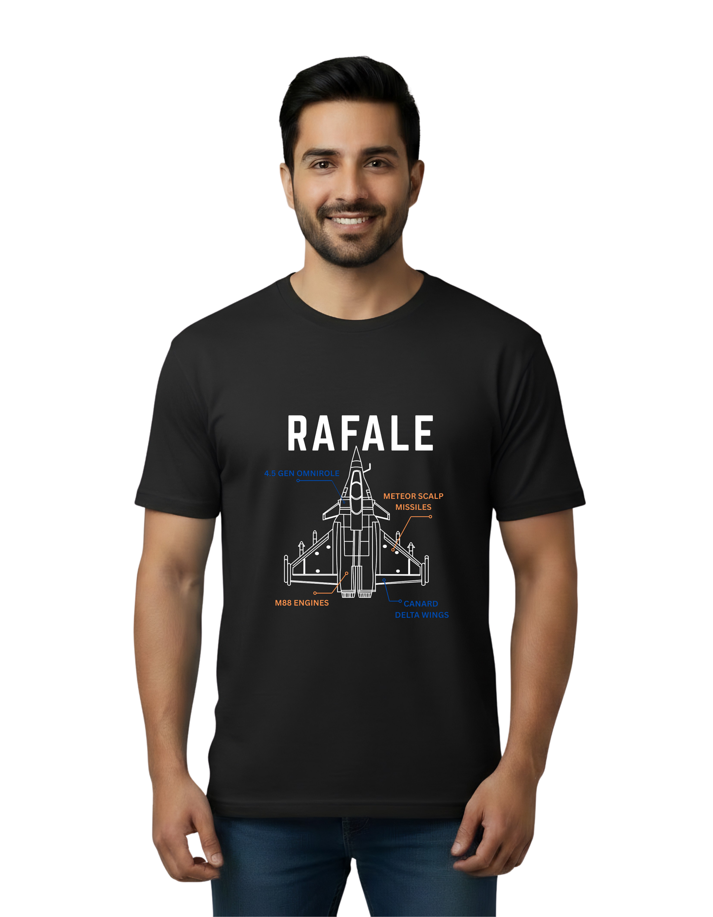 Rafale Fighter Jet Graphic Tee – Sky King Edition