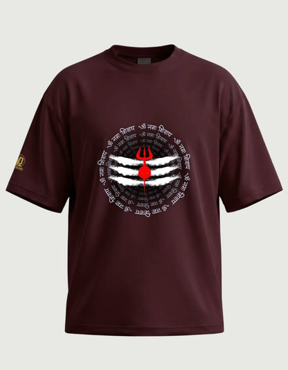 The Om Namah Shivaya Oversized Tee - Olive Dreams
