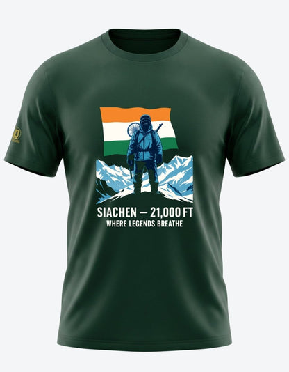 Siachen T-Shirt – 21,000 Ft Edition - Olive Dreams