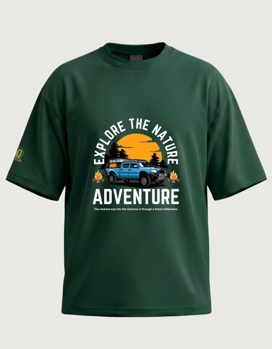 Explore the Nature Adventure Oversized Tee - Olive Dreams