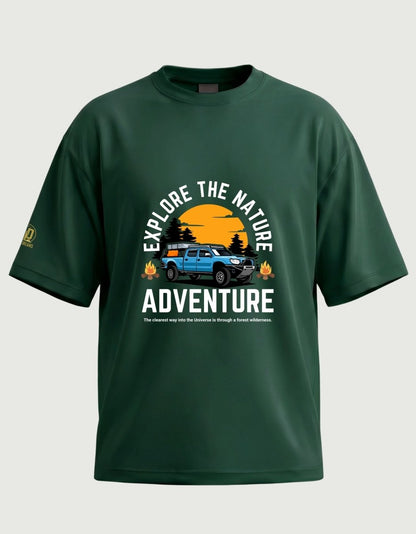 Explore the Nature Adventure Oversized Tee - Olive Dreams