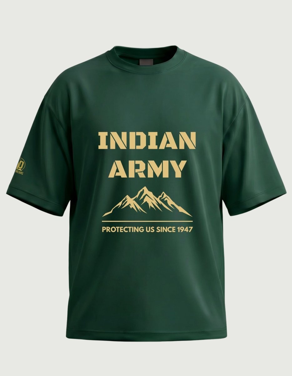 The Indian Army Oversized Tee - Olive Dreams