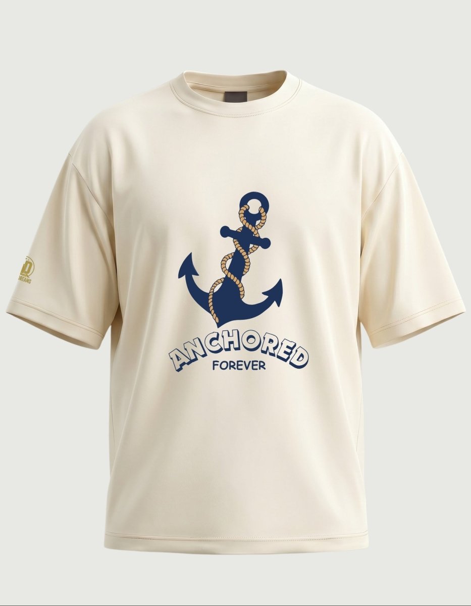 The Anchored Forever Oversized Tee - Olive Dreams