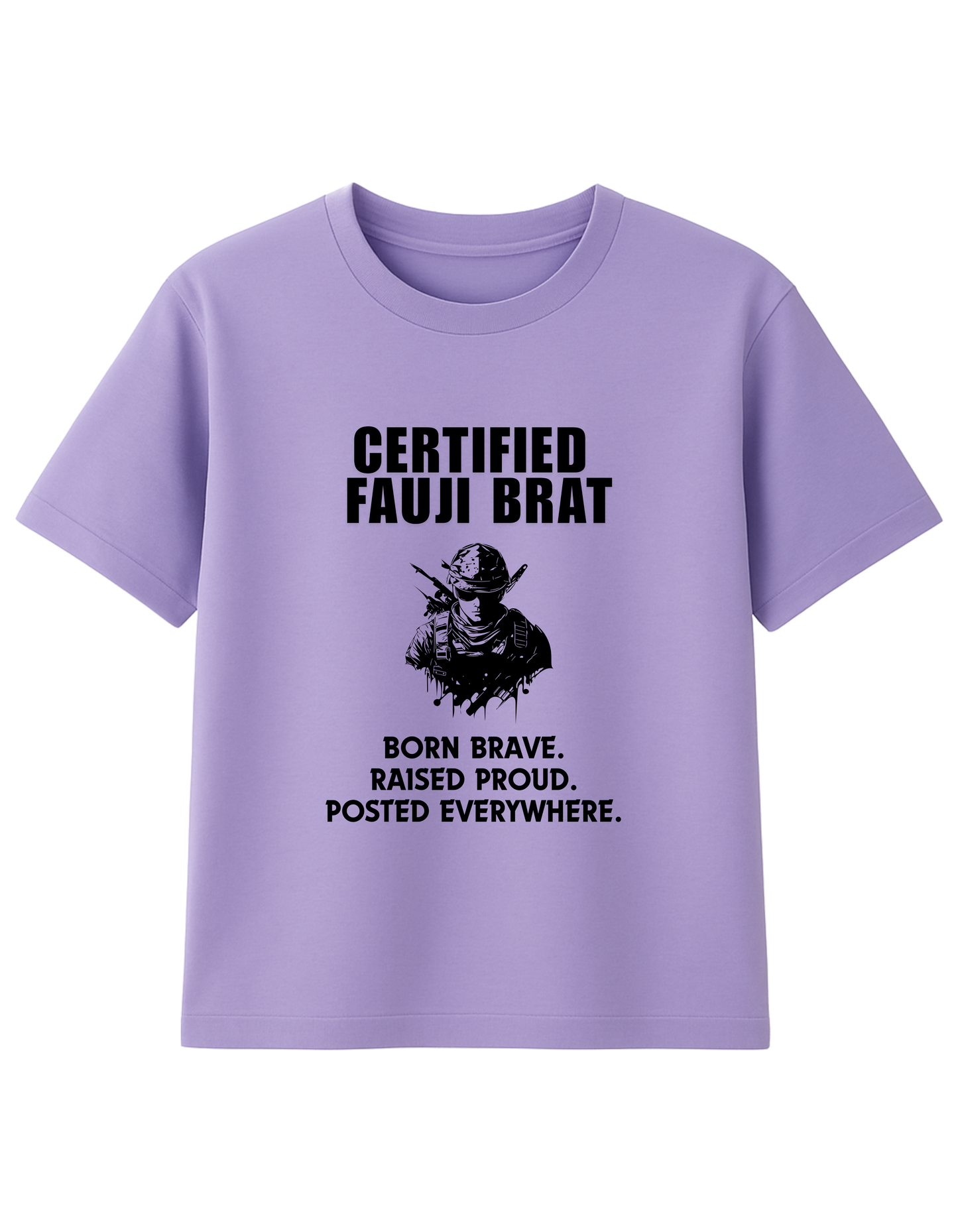 The Fauji Brat Oversized Tee - Born Brave