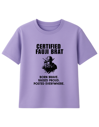 The Fauji Brat Oversized Tee - Born Brave