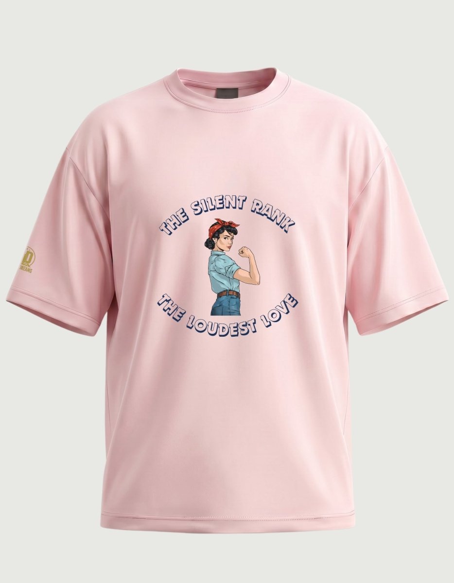 The Fauji Wife Oversized Tee - She Serves Too - Olive Dreams