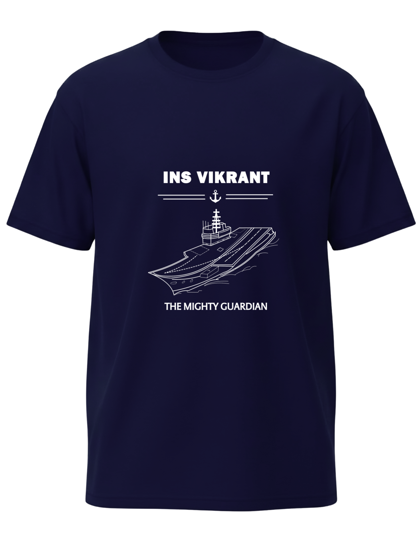 Navy Graphic Tee – INS Vikrant Guardian Edition