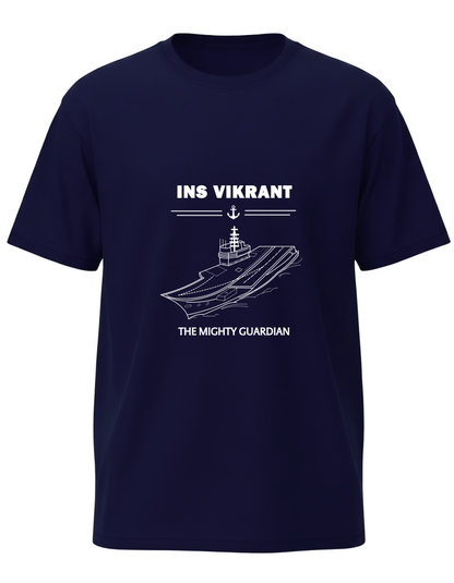 Navy Graphic Tee – INS Vikrant Guardian Edition